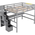 thumbnail image 2 of Grey loft bed, use storage to keep room organized, 2 of 2