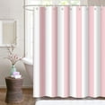 thumbnail image 5 of Shower Curtain Abstract Classic Pink and White Stripe Graphic Modern Waterproof Polyester Fabric 72 x 72 inches Set with Hooks, 5 of 5