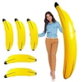 thumbnail image 1 of 6 Pcs Bachelorette Party Inflatable Bananas, Includes 70 Inch & 23 Inch Balloons, Indoor Outdoor Decorations for Girls Night, 1 of 6