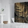 thumbnail image 2 of Black Tree Beautiful Palms Leaf Shower Curtains, Farmhouse Shower Curtains for Bathroom,Waterproof Fabric Shower Curtain Set with 12 Hooks Decor 84×72 Inch, 2 of 4