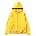 thumbnail image 6 of Mens Long Sleeve Zip-up Hoodie With Kanga Pocket Yellow 3XL, 6 of 6