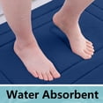 thumbnail image 5 of Buganda Memory Foam Bathroom Rug, Soft and Absorbent Bath Mat, Comfortable Bath Rug Carpet for Bathroom Floor Navy 24x16, 5 of 10