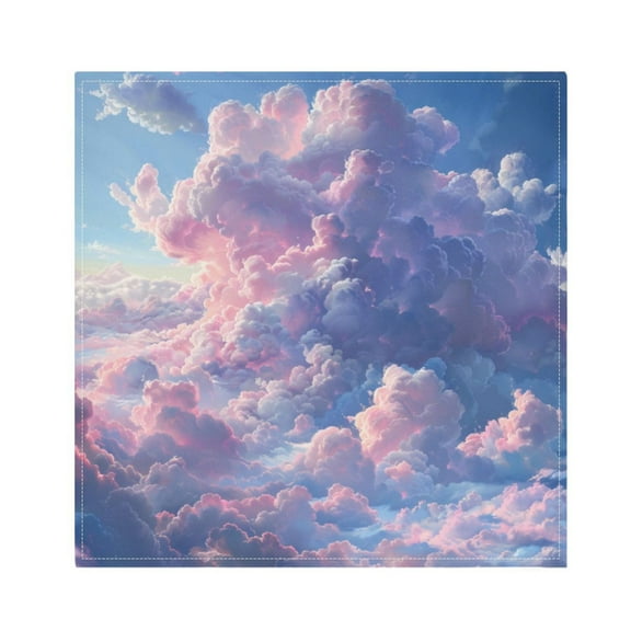 Napkin Satin Napkin 20*20Inchx1 Kitchen Towel Dinner Plate Towel Decorative Towel Napkin Tea Towel Suitable For Kitchen Table Pink Sky