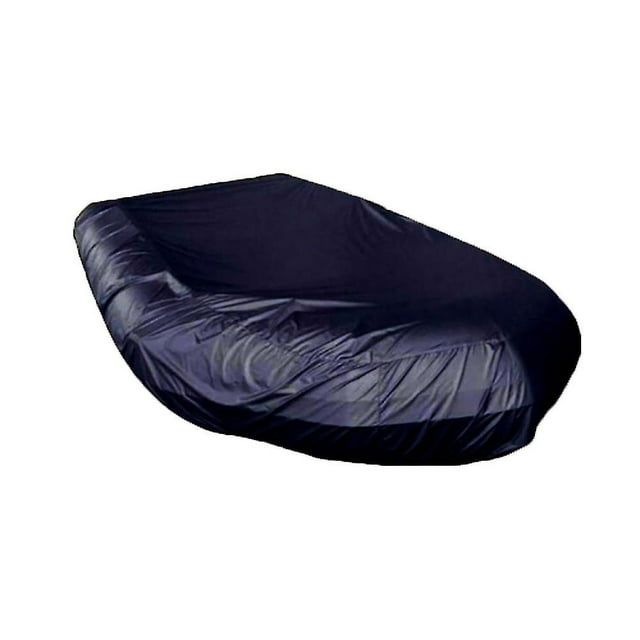 Funda inflable para bote Yjmei, resistente al agua, antipolvo, antinieve, de goma, lona de poliéster de grado marino, remolcable, para bote de pesca, color negro