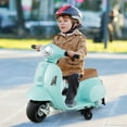 thumbnail image 2 of Gymax Kids Ride on Motorcycle w/ Training Wheels Headlight Horn 6V Battery Green, 2 of 10