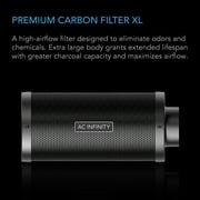 AC Infinity Air Carbon Filter XL 4, with Premium Australian Virgin Charcoal, Pre-Filter and Rope Hangers, Odor Scrubber fit for Inline Duct Fan, Odor Control, Hydroponics, Grow Room