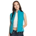 thumbnail image 3 of Ma Croix Womens Solid Quilted Zip Up Padding Vest Jacket, 3 of 7