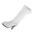 thumbnail image 5 of 1/6 Doll PU Leather High Heel Boot Shoes for Blythe Doll Dress Up Accs - White, 12inch, 5 of 6