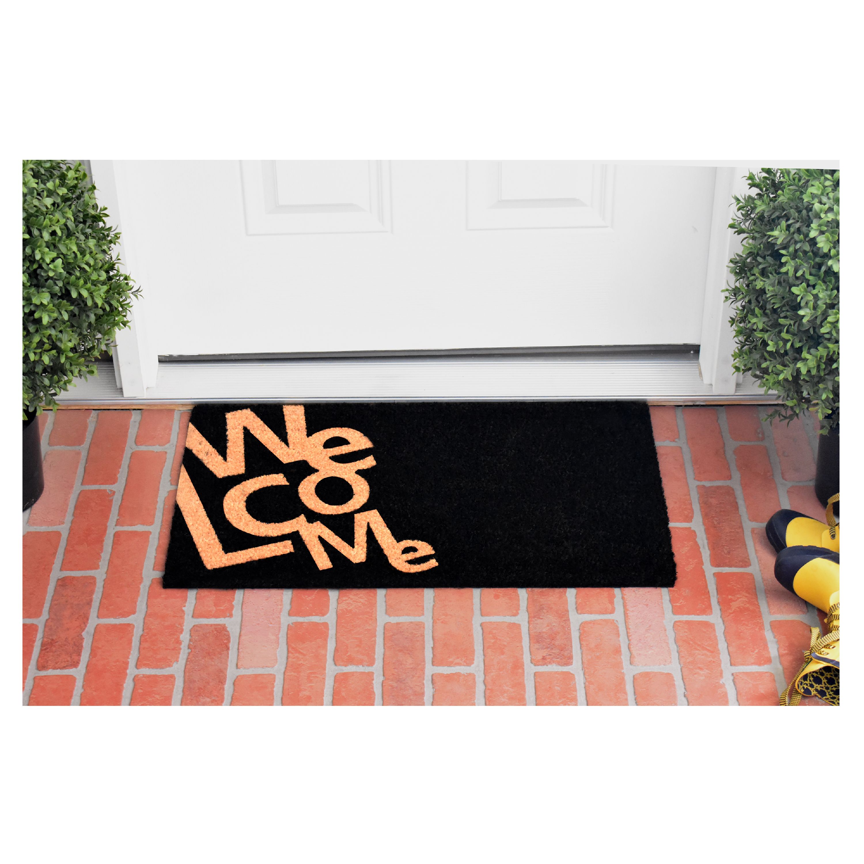 Angle Welcome Natural/Black Doormat