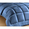 thumbnail image 4 of 3 Piece New Fluffy Pattern Comforter Set, 800 TC, 100% Egyptian Cotton, Super King Size Medium Blue Solid, 4 of 6