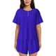 thumbnail image 1 of Balery Darkblue Conjunto de Pijama para Mujer con Estampado, Dos Piezas de Manga Corta y Shorts, Ropa de Dormir Suave con Cuello Redondo y Bolsillos-Small, 1 of 6