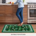 thumbnail image 5 of Green, Door Mat&nbsp;Indoor Outdoor Entrance, Non Slip Rug for Kitchen Bathroom Entryway Rug, St. Patrick's Day Shamrock Spring Checkered Washable Doormat Floor Mat for Office Home Decor 24x36 Inch, 5 of 8
