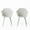 White, variant on Noble House Lotus Plastic Patio Dining Arm Chair in Yellow (Set of 2)