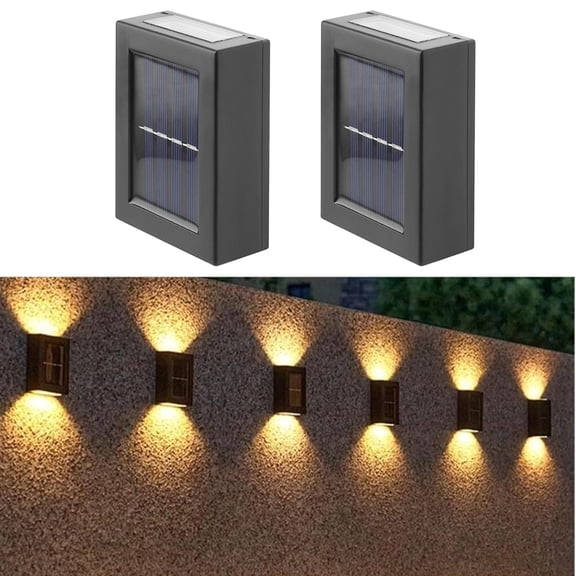 Solar Wall Lights UP Down , IP65 Waterproof LED Modern Deck Lighting, Decor for House Patio Porch