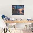 thumbnail image 5 of Picia Twilight Canal Reflection Pattern Decorative Picture – Unique Wall Art, Modern Canvas Print for Trendy Interiors (Horizontal), 5 of 6