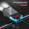 thumbnail image 2 of Solar USB Rechargeable Bike Headlight Front Light Waterproof Bicycle Flashlight Night Riding Light Lamp with, 2 of 8