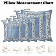 thumbnail image 5 of Throw Pillow Covers, Blue Spring Floral 16x16 Pillow Covers for Couch/Sofa/Bed, Vintage Elegant Summer Botanical Decorative Square Linen Cushion Pillowcase for Home Decor, 5 of 9