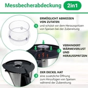 Blender Jar Lid PC Measuring Cup Cover Replacement for Vorwerk Thermomix TM31/TM5/TM6 Kitchen Blender Accessories