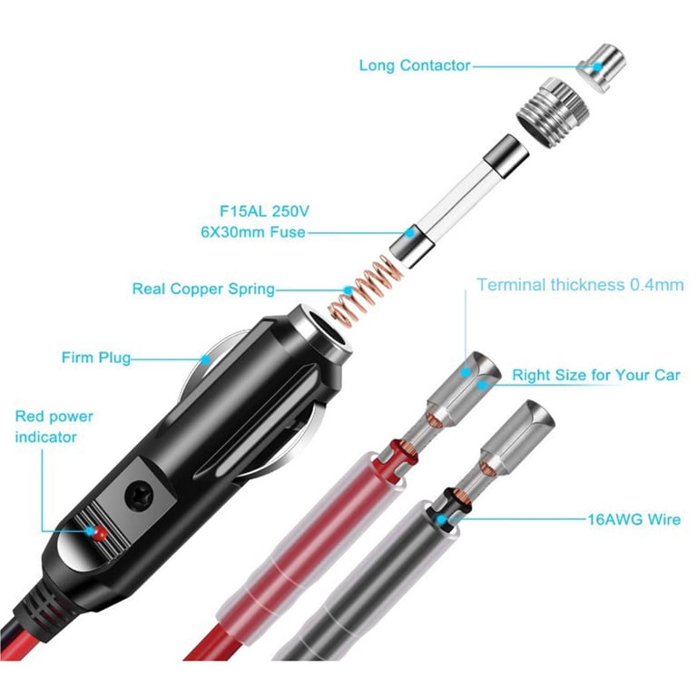 cigarette lighter plug walmart Car Converter Adapter 110V-240V AC Wall Power To 12V DC it provides an output of 3 Amp (3000mA) which extends the convenience of your 12V car chargers 12V 24V Male Car Lighter