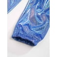 thumbnail image 6 of Doomiva Kids Boys Girls Shiny Metallic Harem Pants Jazz Hip Hop Street Dance Trousers Blue 7-8, 6 of 7