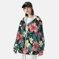 thumbnail image 4 of Picia Green Tropical Leaves Women's Men's UPF 50+ Sun Protection Hoodie Shirt Long Sleeve SPF Fishing Outdoor UV Hiking Lightweight Shirts-Medium, 4 of 9