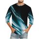 thumbnail image 1 of Blusas y camisas de manga larga con cuello redondo para hombre, blusa informal con cuello redondo y manga corta, blusa estampada de poliéster para hombre., 1 of 2