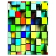 thumbnail image 2 of Colored 3D Cubes Wall Design - Abstract Canvas Art Print, 2 of 3
