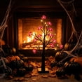 thumbnail image 4 of 2026 USB Battery Powered Light Up Table Tree, Black Artificial Decorative Tree with LED Ornament Lights, 60cm Spooky Halloween Desktop Centerpiece for Indoor Holiday Decor, 4 of 6