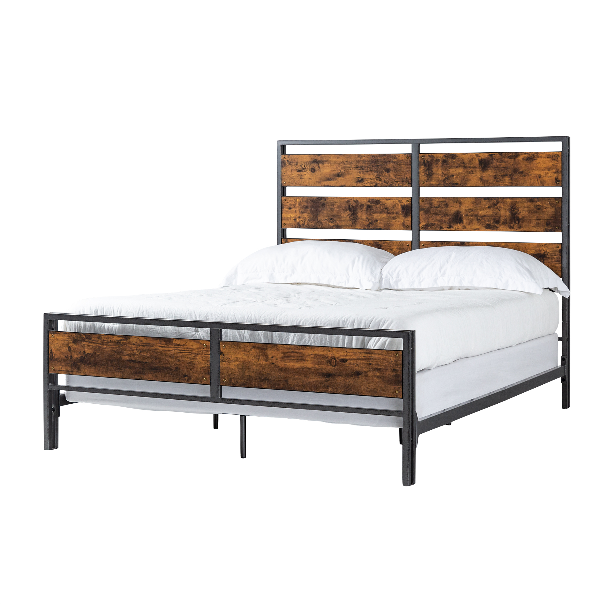 Walker Edison Taylor Wood Plank Queen Size Bed - image 5 of 10