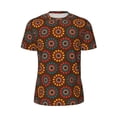 thumbnail image 5 of Wukai 60s and 70s Aesthetic1 Print Men's Short-Sleeved Mesh T-Shirt,Quick-Dry Short Sleeve Workout T-Shirt-6X-Large, 5 of 8