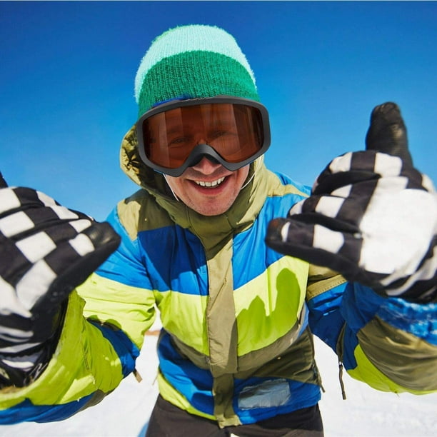 Lunettes de ski, lunettes de ski snowboard, porteurs de lunettes Lunettes  de ski miroir, double lentille OTG protection UV anti buée lunettes de