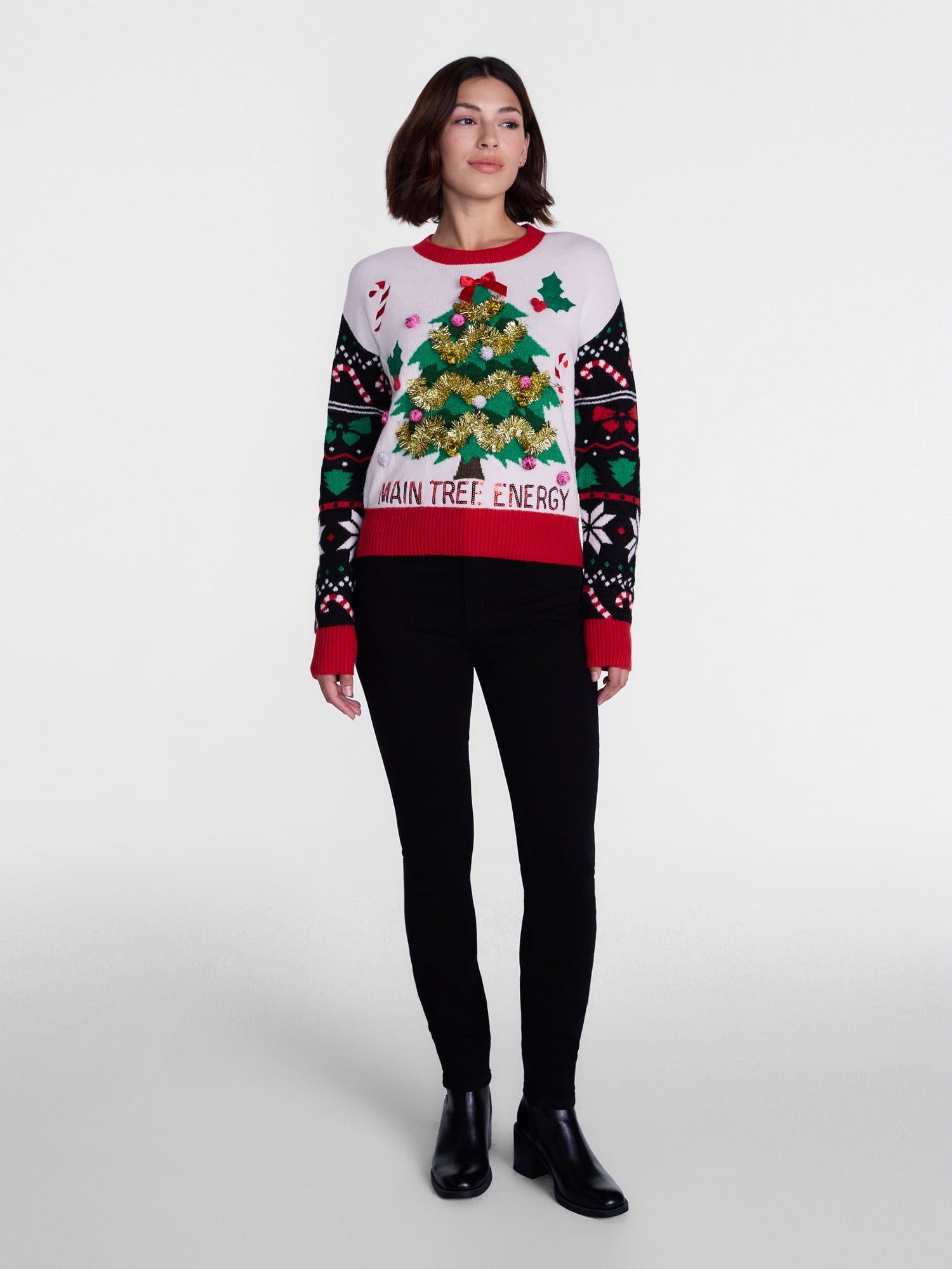 Holiday Time Women's and Women's Plus Christmas Sweater, Midweight, Sizes XXS-4X