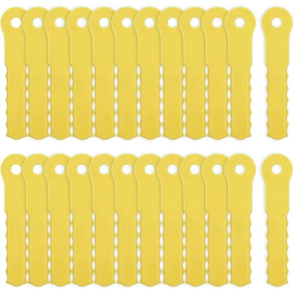70289A Replacement Serrated Blades Compatible with Weed Warrior 14867B Push-N-Load 3 Blade Trimmer Head and Pivotrim Hybrid 2-N-1 Weed Trimmer Head 24 Pack