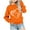 Orange-4, variant on Sweatshirt Girls Fashion Print Long Sleeve Crewneck Shirts Fall Orange Day Going Out Tween Clothes, Orange, 2 Years
