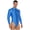 Royal Blue, variant on Glossy Leotards for Men Long Sleeve Gym Workout Bodysuit Front Zipper Rash Guard One Piece Swimwear Black M