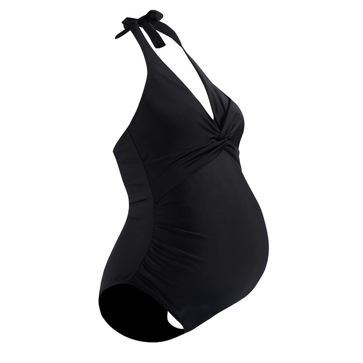 HAWEE Women Halter Maternity Swimwear One-Piece Pregnancy Swimsuits ...