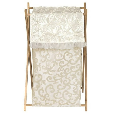 Victoria Champagne - Baby/Kids Clothes Laundry Hamper for Champagne and Ivory Victoria Bedding by, Dimensions: 26.5in. x 15.5in. x 16in. By Sweet Jojo Designs