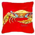 thumbnail image 2 of Carolines Treasures MW1116PW1818 "Crab Blue on Red Sr Canvas Fabric Decorative Pillow " 18H x18W multicolor, 2 of 2