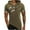 Army Green, variant on ZVNAΖH Mens Short Sleeve Hooded Solid Pullover Casual Sports T-shirt Irregular Hem Ripped Hip Hop Shirts Street Wear Shirts