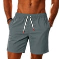 thumbnail image 1 of LEKWK Athletic Shorts for Men Elastic Waist Drawstring Quick Dry Workout Short Lightweight Moisture Wicking Gym Activewear with Side Pockets Dark Gray L, 1 of 3