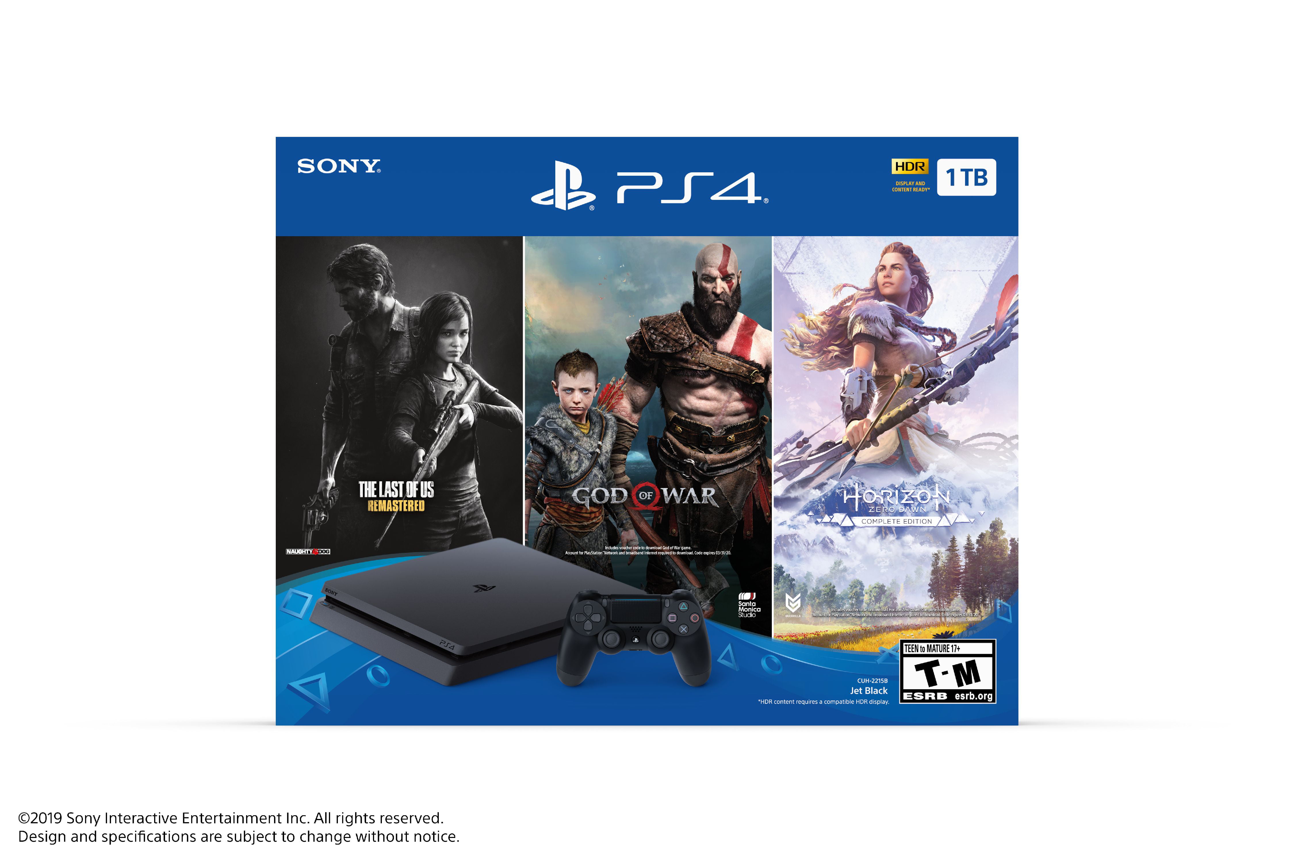 Sony PlayStation Slim 4 1TB Only on PlayStation PS4 Console Bundle Black