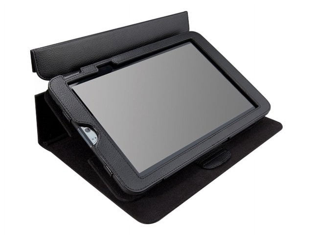 Toshiba Thrive Portfolio Case For 10-Inch Tablet - Adjustable Stand, Hard Shell, Synthetic Leather (Black)