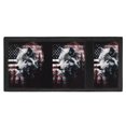 thumbnail image 4 of Chririnla Polyester Children's Wallet with Zipper Slim Trifold Card Wallet for Travel, Wolf American Flag Kids Trifold Wallet, 4 of 6