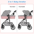 thumbnail image 5 of MoveEase 2 in 1 Baby Stroller,Convertible Infant Strollers Reversible with Cup Holder & Storage Bag,Pink, 5 of 7