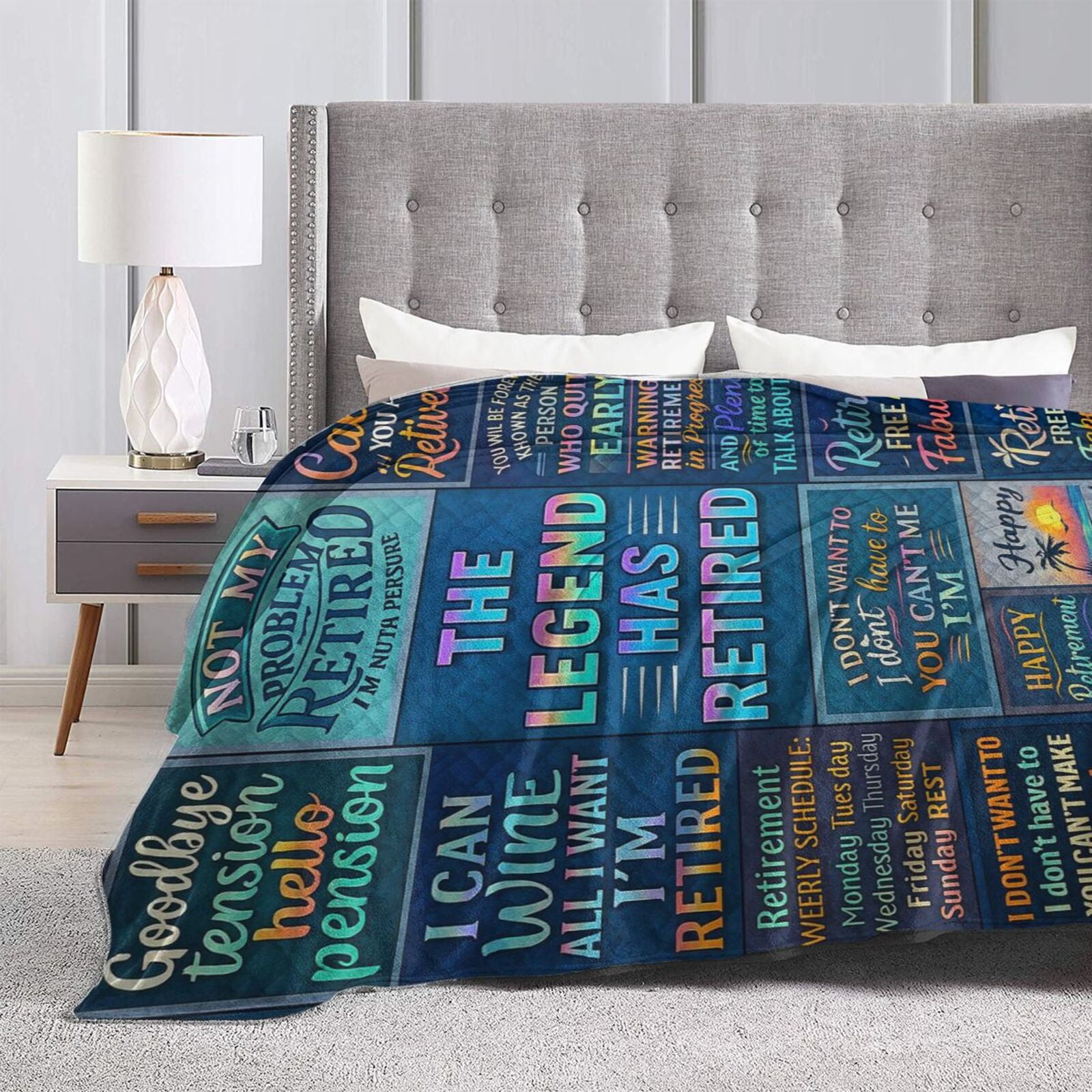 Retirement Gifts for Women Men, Best Retirement Gift, Retirement Gifts for Women 2025 Coworker Teacher, Retired Gifts for Christmas Throw Blanket 50x40