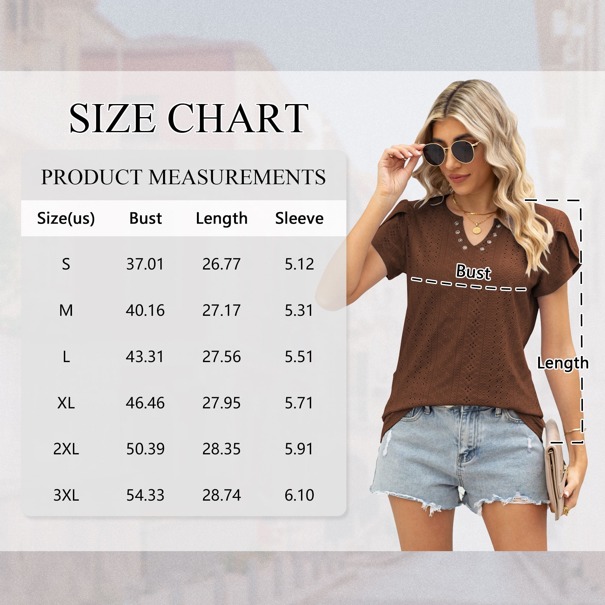 TEMOFON Womens Summer Tops Casual V Neck Tee Shirts Petal Sleeve Fashion Loose Blouses for Women Clothes Short Sleeve Shirts Dressy Tunic Tops
