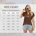 thumbnail image 3 of TEMOFON Womens Summer Tops Casual V Neck Tee Shirts Petal Sleeve Fashion Loose Blouses for Women Clothes Short Sleeve Shirts Dressy Tunic Tops, 3 of 7
