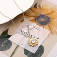 thumbnail image 3 of TINGN Initial Sunflower Necklaces for Women CZ Heart Initial Letter Sunflower Pendant Necklace, 3 of 5