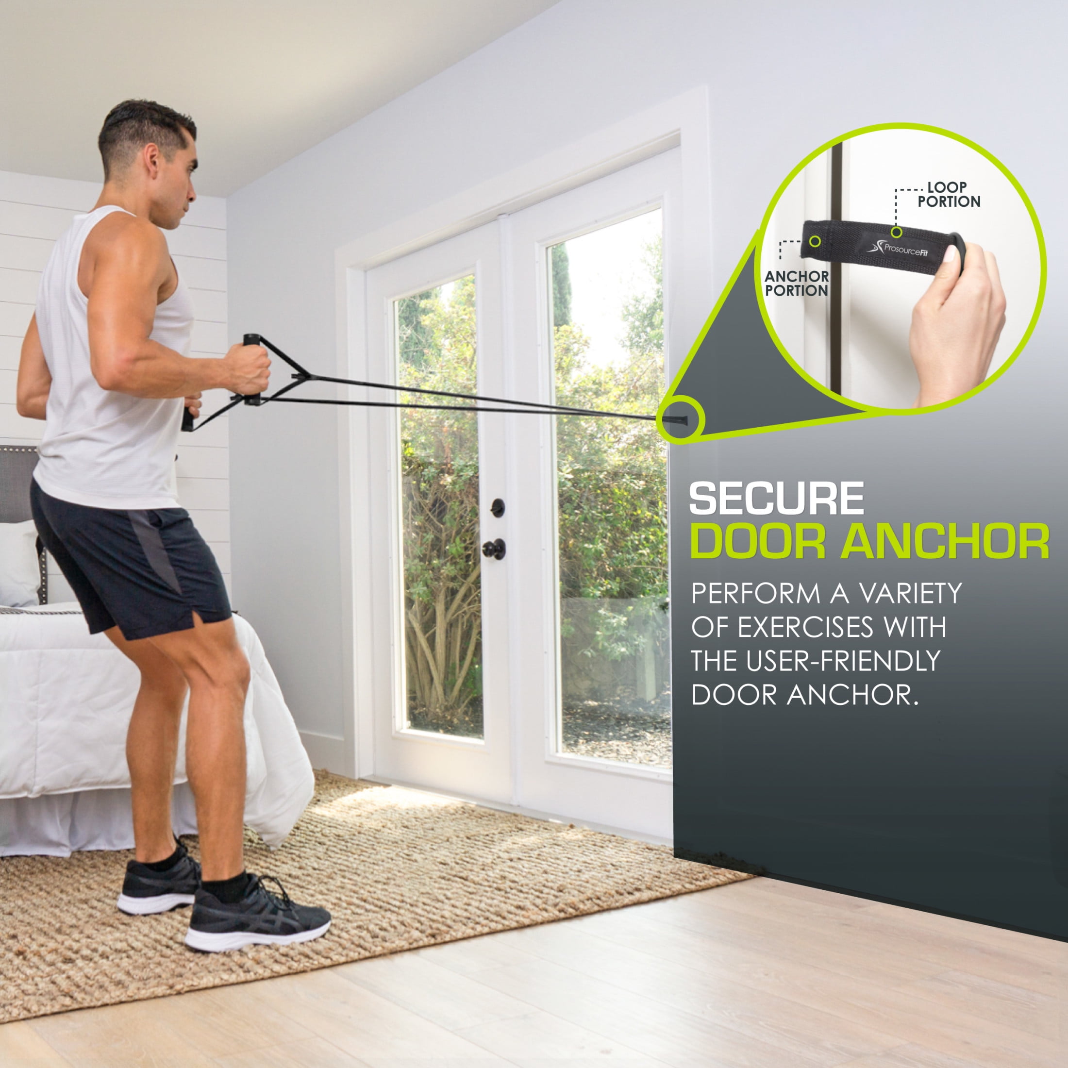 ProsourceFit Tube Resistance Bands Set w/ Attached Handles for Fitness