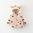 thumbnail image 3 of FDDMis Jacket for Toddler Girl Baby Girl Coat 9-12 Months Baby Coats Boys Sherpa Lined Hoodie New Born Girl Clothes Infant Clothes Boys 3-6 Months, 12-18 Months, 3 of 3